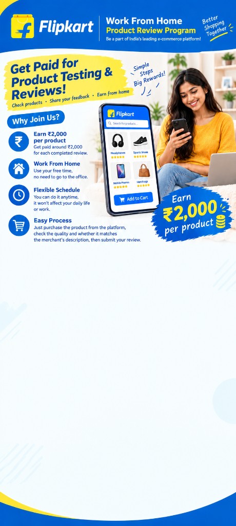 Flipkart Work From Home Product Review Program